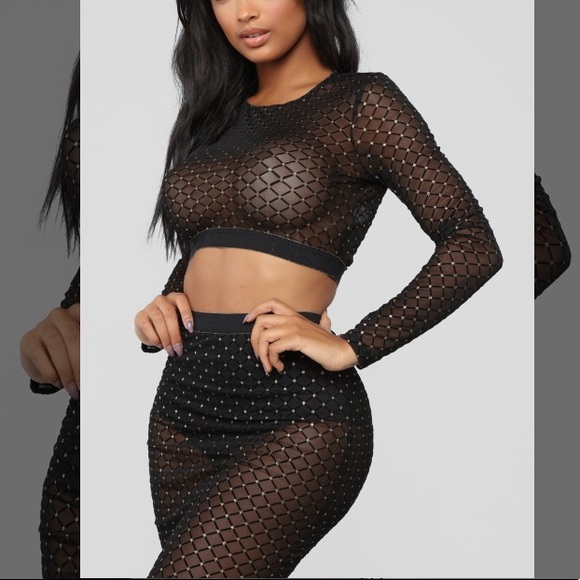 Exclusively yours~ Sheer Mesh 2 Piece Set - Picture 2 of 10